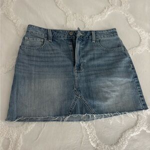 Hollister High Rise Blue Denim Mini Skirt